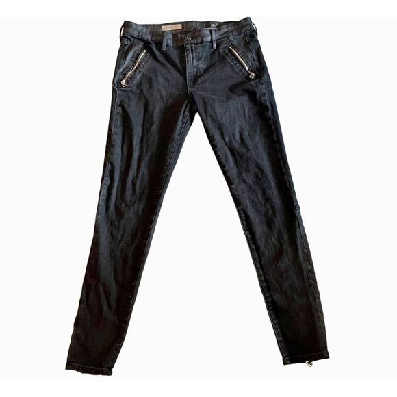 AG Adriano Goldschmied Willow Skinny Jeans – Black, 29R, Pre-Loved - Picture 1 of 16